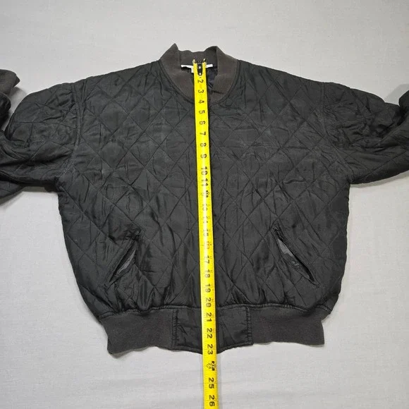 Vintage‎ 80s Silk Quilted Bomber Jacket Jonathan Martin Womens Medium Retro - Picture 10 of 12